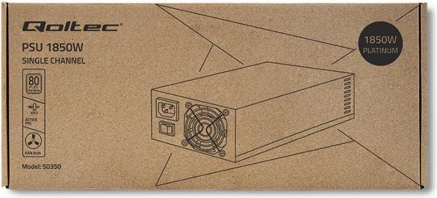 Actual product image Qoltec 50350 POWER SUPPLY 1850W PCI-E 80 Plus Platinum Gaming Miner (1850 W)