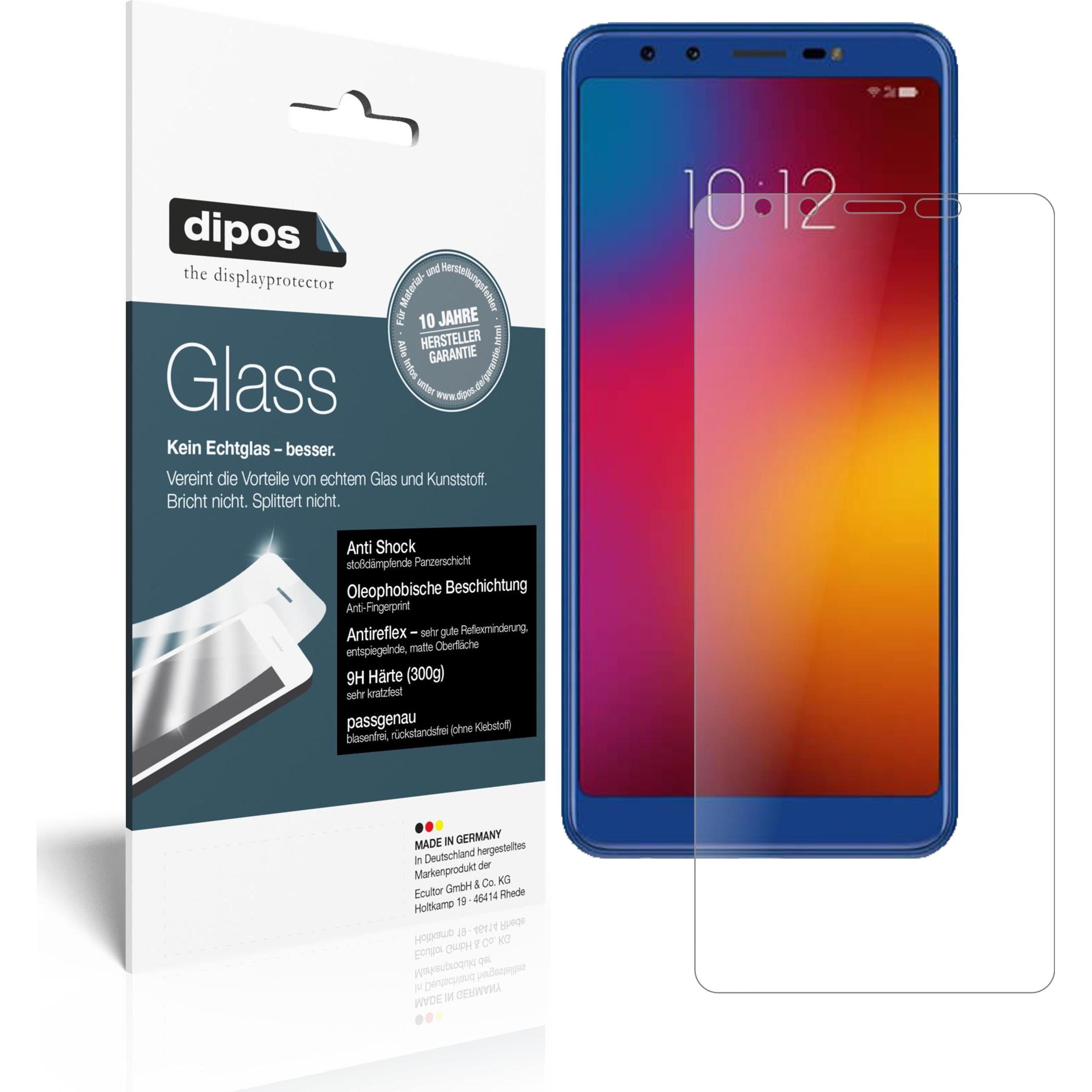 Dipos Displayschutz Anti-Shock (2 Stück, LG K9), Smartphone Schutzfolie, Transparent