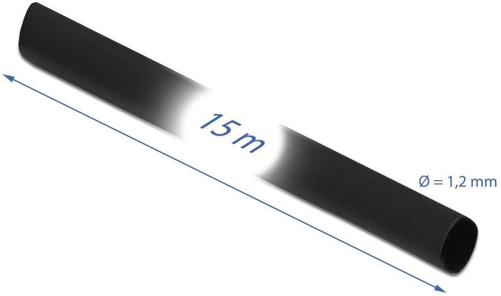 Immagine prodotto Delock Tubo termorestringente 15m x 1,2mm nero (1 x)