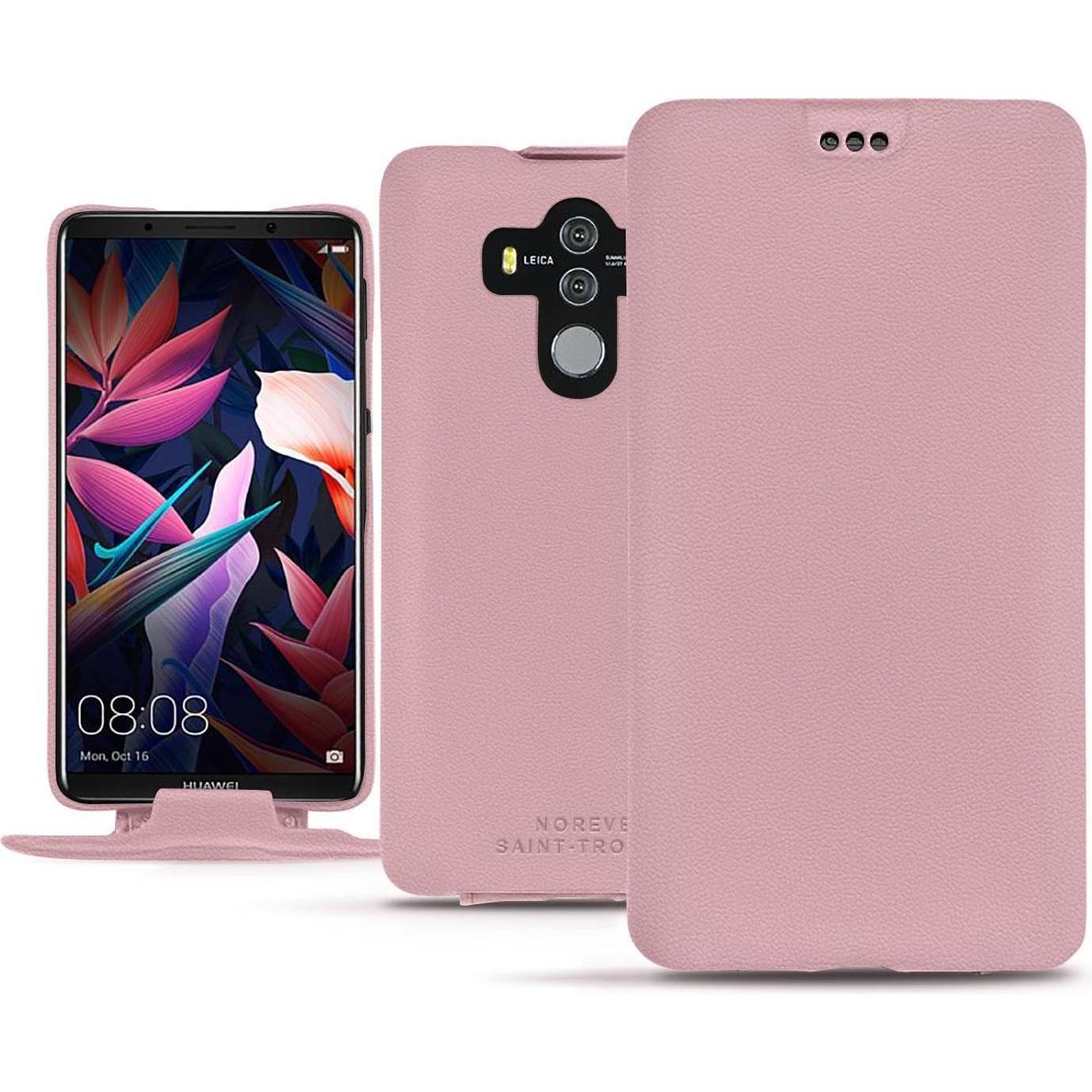 Noreve Lederschutzhülle vertikal (Huawei Mate 10 Pro), Smartphone Hülle, Rosa
