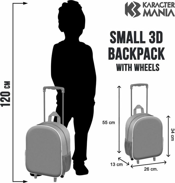 Immagine prodotto Karactermania Small 3D Backpack with Wheels Scooter