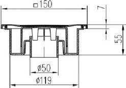 Produktbild Chudej Badablauf 320 N (55 mm)