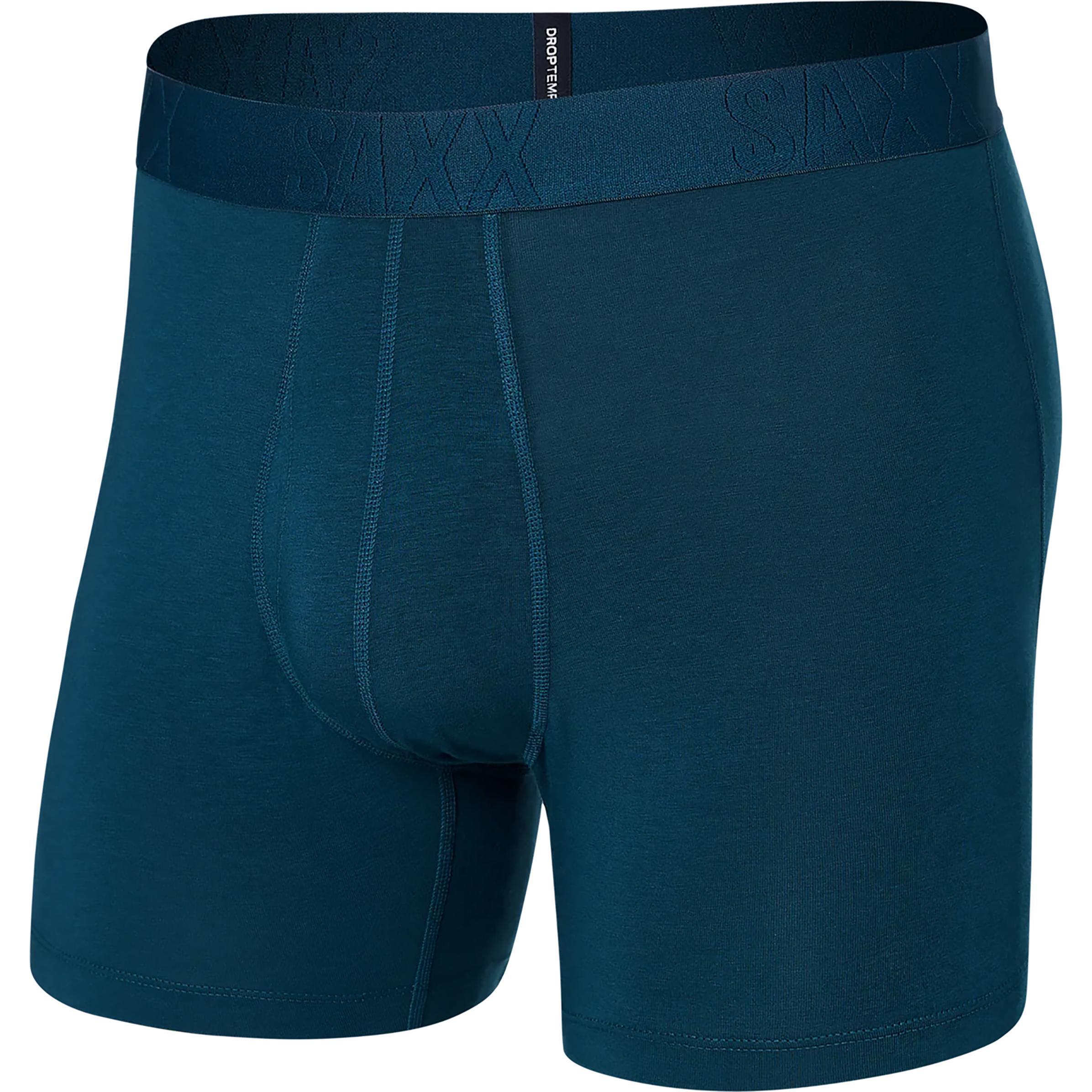 SAXX, Herren, Funktionsunterhose, Droptemp Cooling Cotton Boxerbrief (XL), Blau, XL