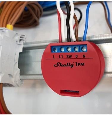 Actual product image Shelly WLAN switching actuator 1PM WiFi switch with power measurement (Switch actuator)