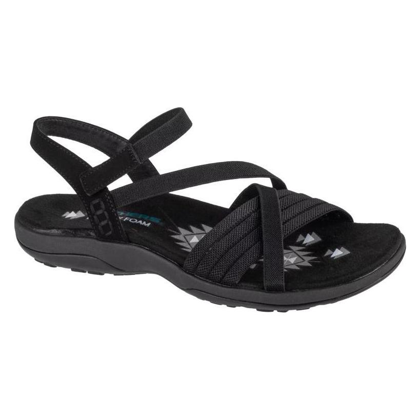 Skechers, Damen, Sandalen, Reggae Slim - Summer Heat Sandalen Schwarz, Schwarz, (40)