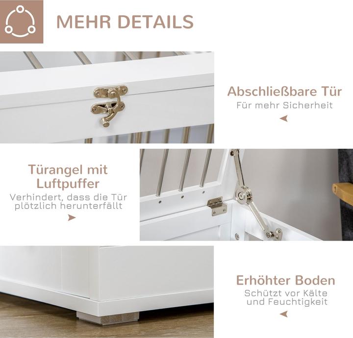 Image du produit PawHut Cage pour chiens avec portes verrouillables (Chenil pour chiens)