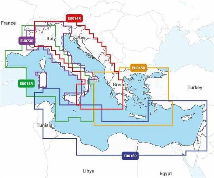 Produktbild Navionics Navigationskarteplatinum + regular sd - zentrales Mittelmeer