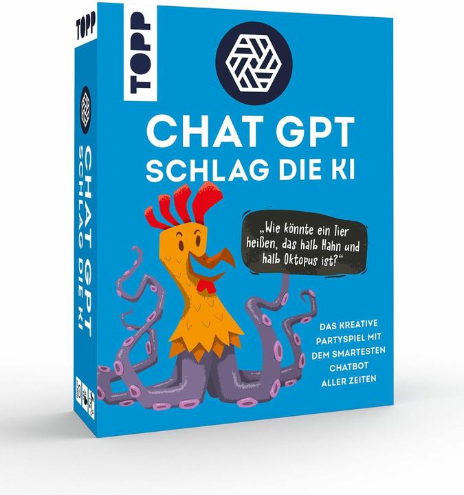 Immagine prodotto Ehi, ChatGPT! Il party game creativo di ChatGPT. Sei più intelligente dell'intelligenza artificiale? (Tedesco)