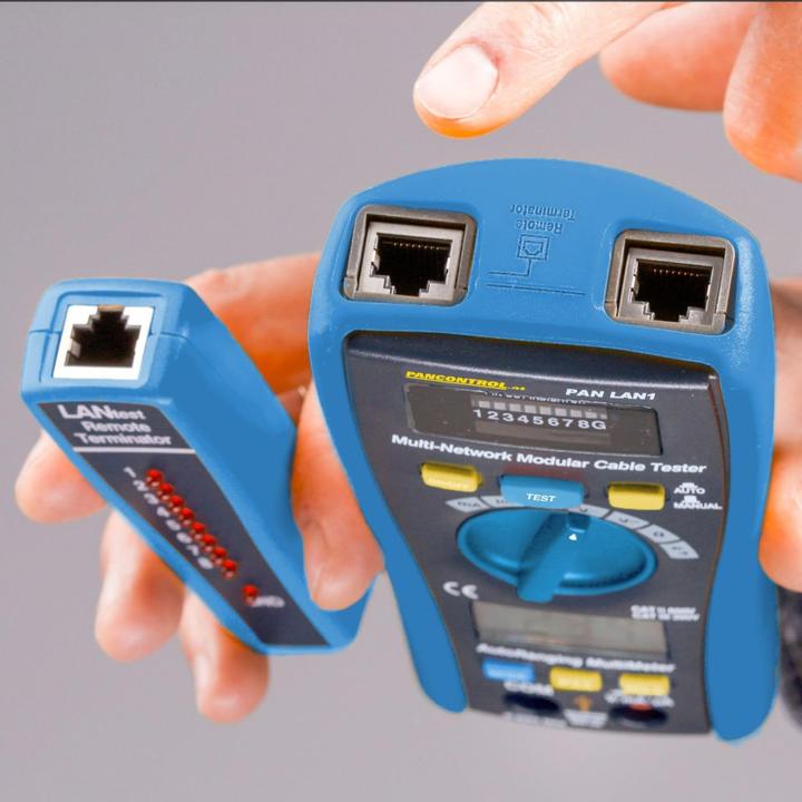Immagine prodotto Pancontrol Tester per cavi PAN LAN1, 600, 162 x 74,5 x 44 mm (CAT II 600V, CAT III 300V)