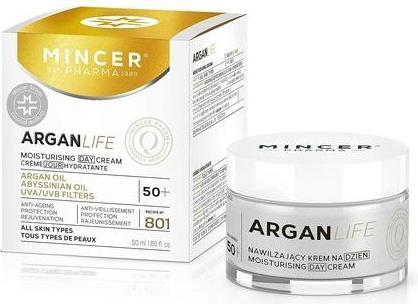 Actual product image Elfa Mincer Pharma Argan Life 50+ Moisturising Day Cream No. 801 50ml (50 ml, Day cream, SPF 50)