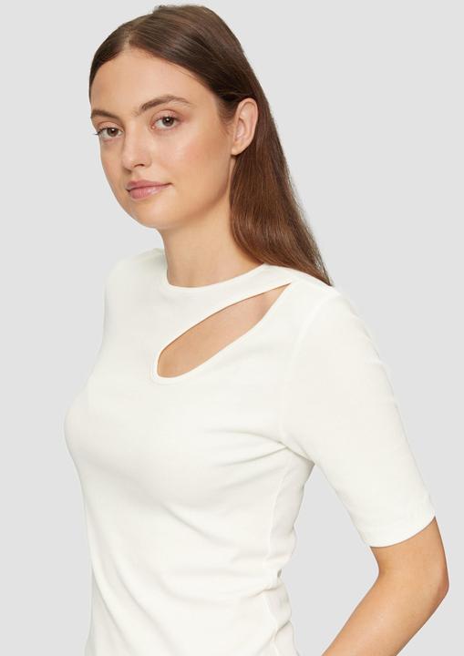 Actual product image S.Oliver T-Shirt Elastisches Rippshirt mit Cut-out (48)
