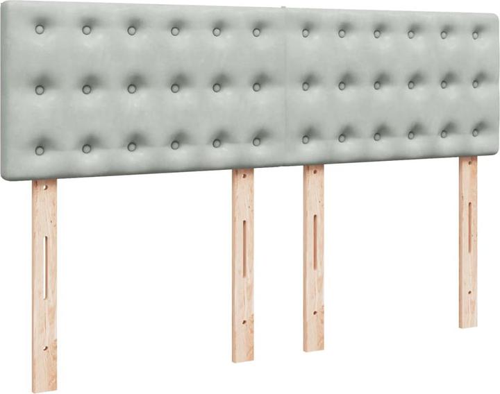 Produktbild vidaXL Bo x springbett mit Matratze 140 x 200 cm Samt (140 x 200 cm)