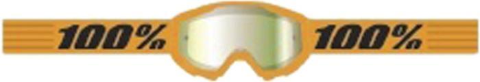 Actual product image 100% STRATA 2 Goggle Neon Orange - Clear Lens (Black Orange, Clear)