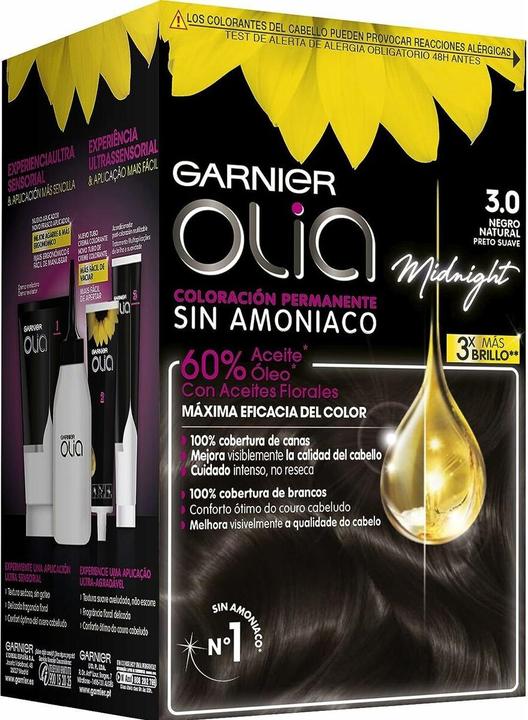 Produktbild Garnier OLIA Coloración Permanente #3,0 Castaño Oscuro 4 pz (Dunkles Kastanienbraun)