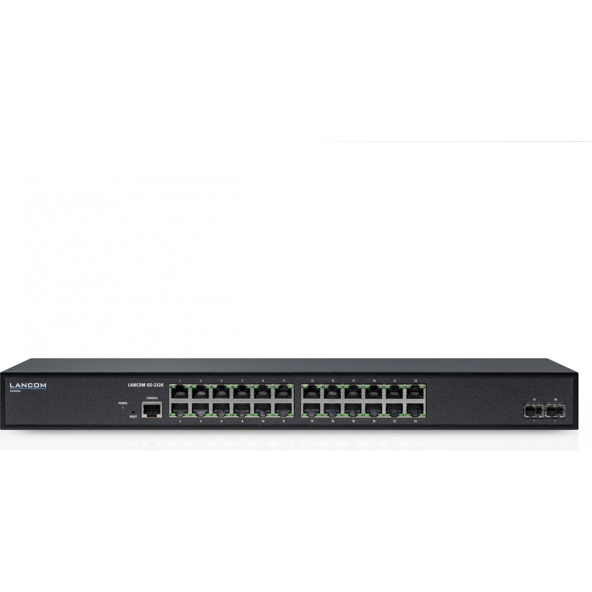 Thumbnail - Lancom Systems LANCOM GS-2326+ (EU) (26 Ports), Netzwerk Switch, Schwarz