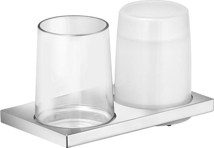 Keuco Dubbele houder EDITION 11 Gl u Lot-sp Kri-gl/bro geb