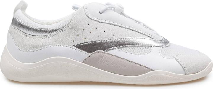 Actual product image Vic Matie sneakers in split leather and leather color white and silver (40)