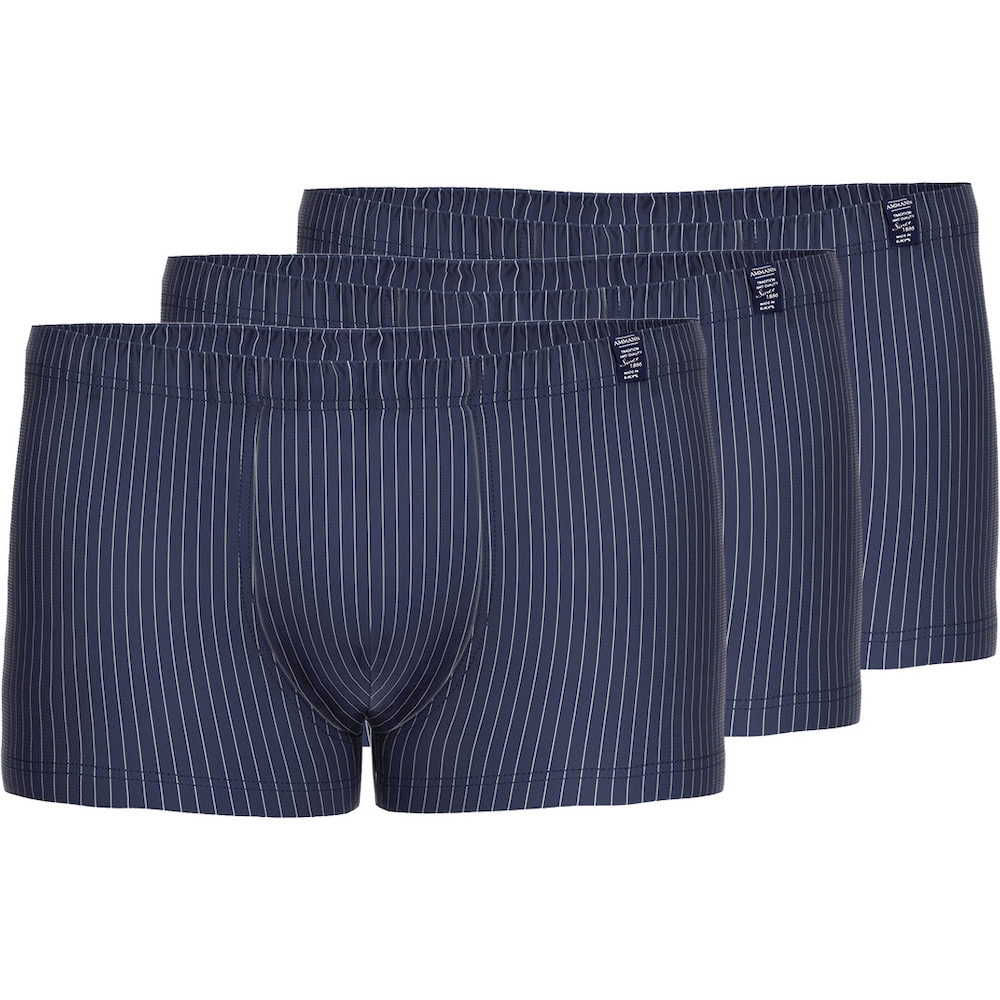 Ammann, Herren, Unterhosen, 3er Pack Urban Traveller Retro-Short / Pant, Blau, (L, 3er Pack)