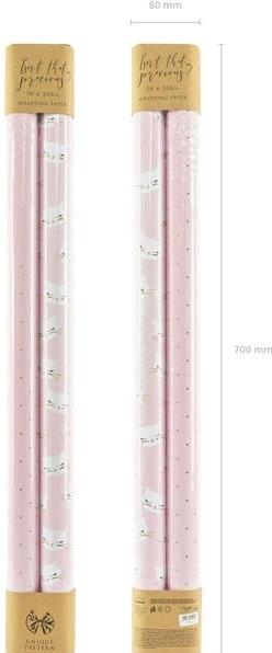 Actual product image Partydeco Gift Wrapping Paper Cat Pink (Wrapping paper, 2 x)