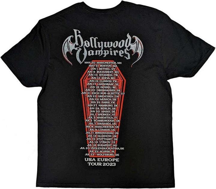 Actual product image Hollywood Vampires Unisex Adult Caricature Back Print T-Shirt (M)