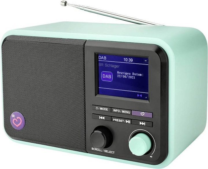 Produktbild Dual BR Schlager Radio - DAB+/ UKW Radio mit Bluetooth und wiederaufladbarer Batterie (DAB+)