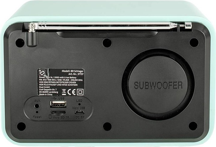 Produktbild Dual BR Schlager Radio - DAB+/ UKW Radio mit Bluetooth und wiederaufladbarer Batterie (DAB+)