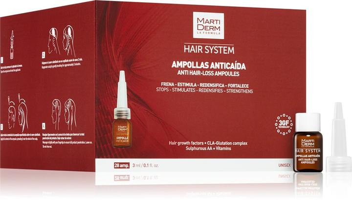Actual product image Martiderm 3Gf Hair Loss Treatment 28 Ampoules (3 ml)