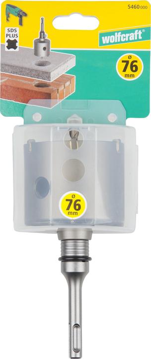 Produktbild wolfcraft Bohrkrone, hartmetallbestückt, mit Spanndorn SDS-Plus, Ø 35 mm (35 Millimeter)