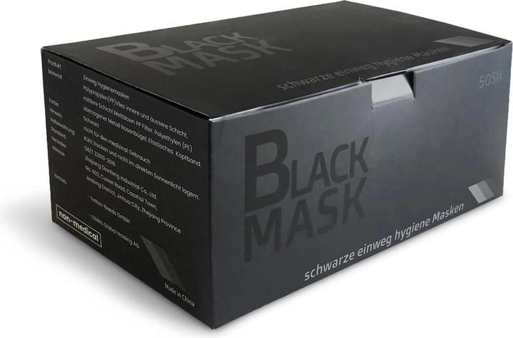 Produktbild Hygienemaske Black Mask, 50 Stück (50 x)