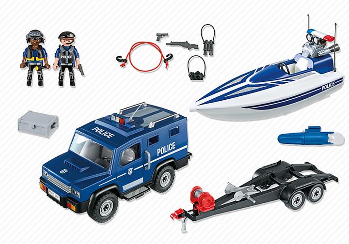 Produktbild Playmobil Polizei-Truck mit Speedboot (5187, Playmobil City Action)
