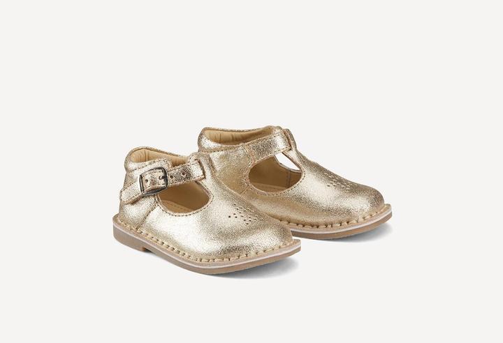 La Redoute Collections Riemchenschuhe aus goldfarbenem Leder (22)