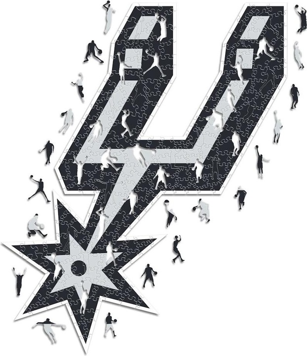 Actual product image Iconic NBA - San Antonio Spurs - Logo - Wooden Puzzle Size S (150 pieces) (150 pieces)