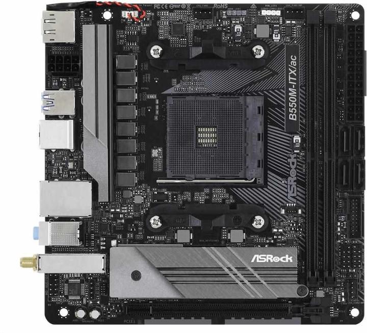 Produktbild AsRock B550M-ITX/ac (AM4, AMD B550, Mini-ITX)