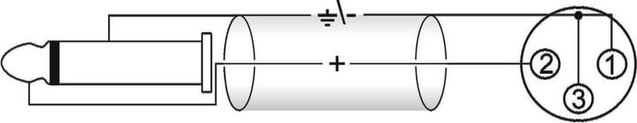 Productafbeelding Omnitronic Adapterkabel XLR(F)/jack mono 2m sw (2 m, XLR)