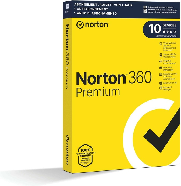 Actual product image Norton 360 Premium (10 User, 12 months)