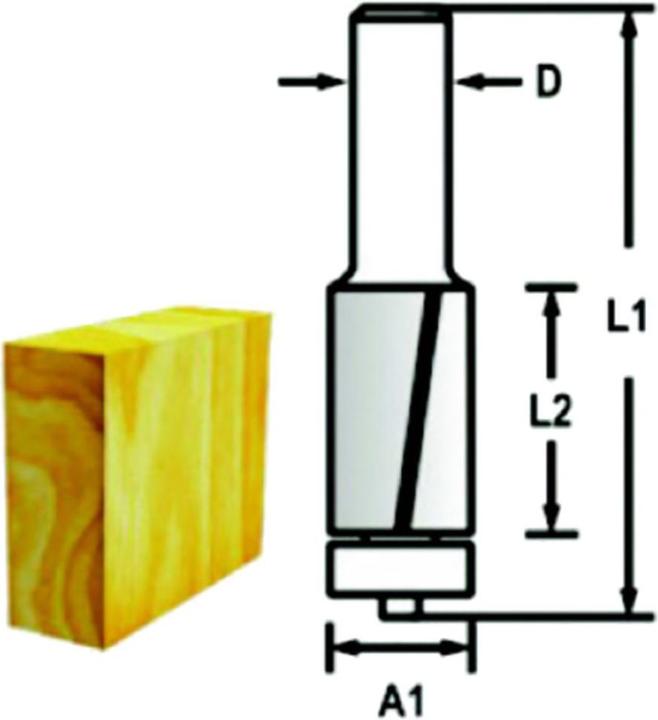Actual product image Makita Milling cutter flush 6mm