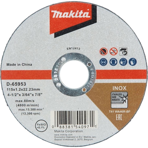 Makita, Sägeblatt, Trennscheibe 115x1,2mm INOX