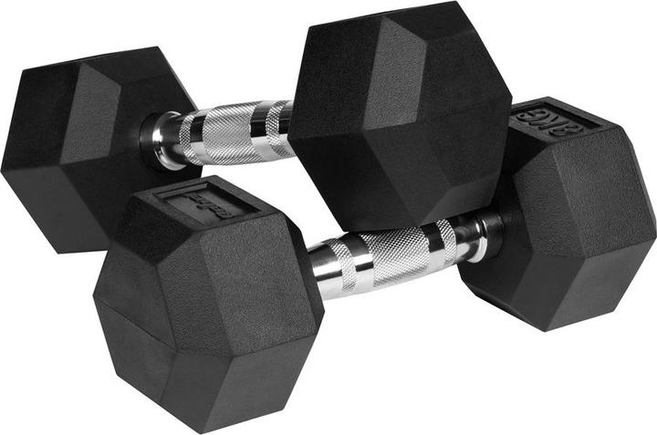 Productafbeelding Rebel Gummierte Hanteln aus Gusseisen HEX 2x8 kg ACTIVE (2 x 8 kg)