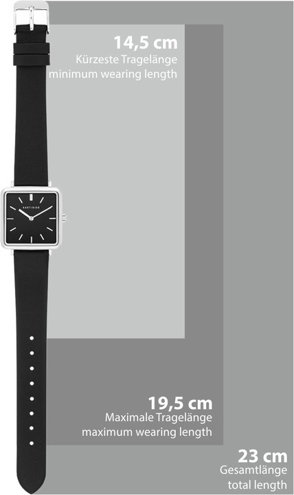 Produktbild Eastside Damen Quarzuhr Grand Echtleder schwarz - 11254 (Analoguhr, 37.30 mm)