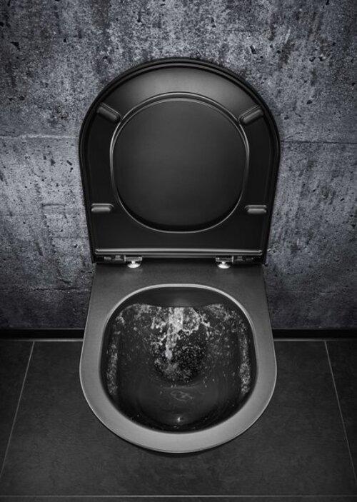 Produktbild Laufen Wand-WC COMPACT KARTELL spülrandlos, Tiefspüler schwarz matt