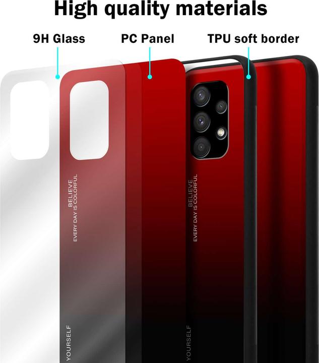 Immagine prodotto Cadorabo Custodia per Samsung Galaxy A32 4G TPU 2 Farben Glas (Samsung Galaxy A32)