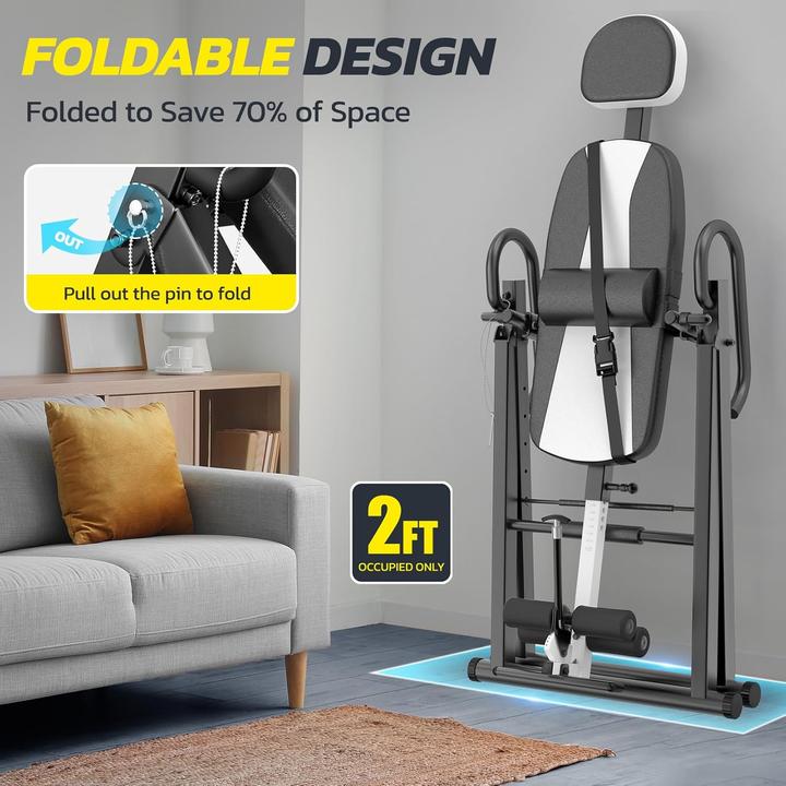 Actual product image Dripex Klappbare Inversionsbank mit Schutzgurt (300 lbs)