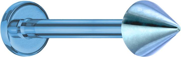 Immagine prodotto Star Piercing Micro labret azzurro con cono (senza ottone, Titanio)