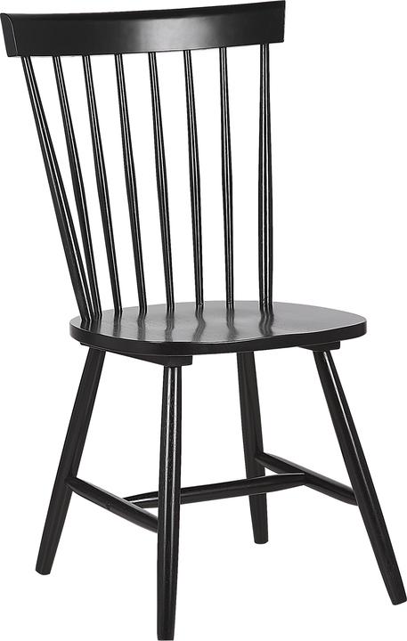 Image du produit Beliani Esszimmerstuhl Gummibaumholz schwarz 2er Set BURGES