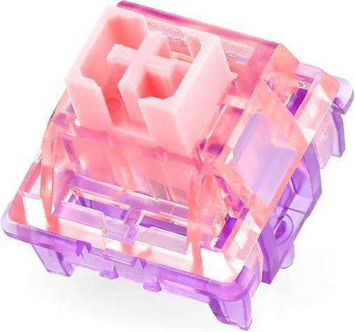 Actual product image Epomaker Klawiatura mechaniczna RT65 Flamingo Switch szaro-biały/grey-white (US, Cable, Wireless)