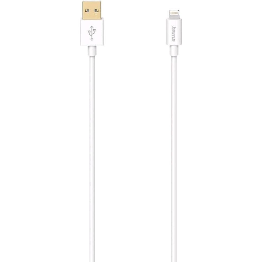 Thumbnail - Hama Ladekabel, USB-A - Lightning, 1,5 m, Weiss (1.50 m, USB 2.0), USB Kabel