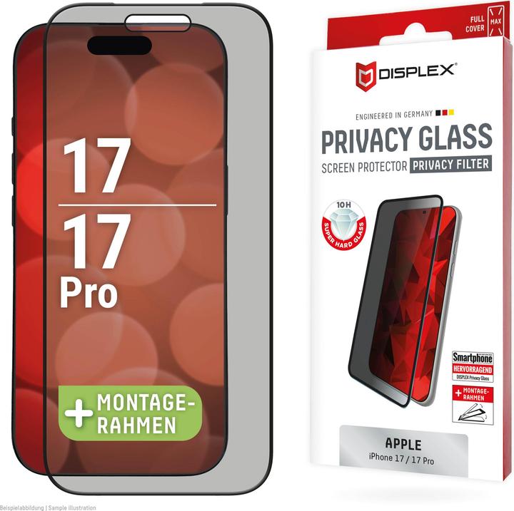 Displex Privacy Glass (1 Piece, Apple iPhone 17, Apple iPhone 17 Pro)