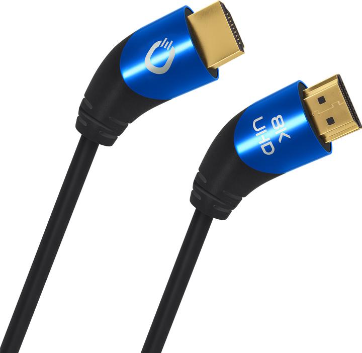 Produktbild Oehlbach HDMI AV Anschlusskabel (1x HDMI-Stecker - 1x HDMI-Stecker) 1 m Schwarz (1 m, HDMI, 2.1)