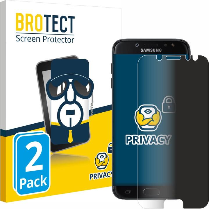 Produktbild BROTECT Sichtschutzfolie Anti-Spy Privacy Folie Blaulicht-Schutz (2 Stk., Samsung Galaxy J7 Pro)