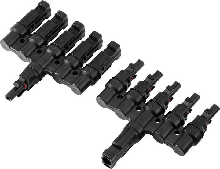 Produktbild Tru Components 5 fach PV-Abzweigverbinder-Set TC-13805804 Schwarz Inhalt: 2 St. (Solarstecker)